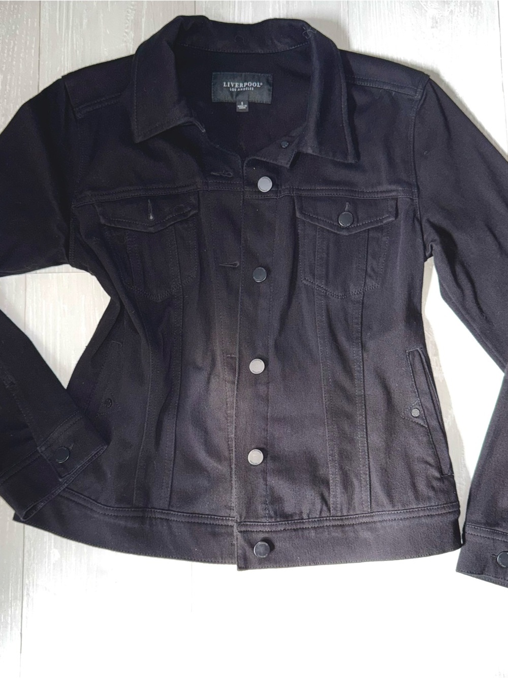Liverpool Black Women's Denim inspired Jacket.